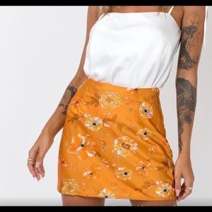 Burnt orange Princess Polly mini skirt
